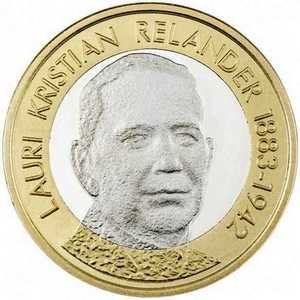 Финляндия 5 евро 2016 год - Лаури Кристиан Реландер (1925-1931)