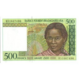 Мадагаскар 500 франков 1994 год - UNC