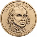 США 1 доллар 2007 год - Джеймс Мэдисон (D)