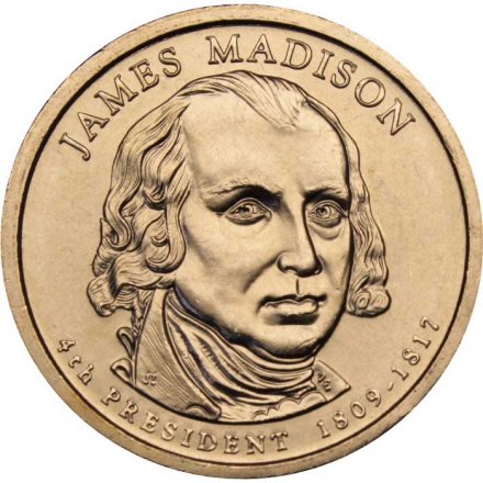 США 1 доллар 2007 год - Джеймс Мэдисон (D)