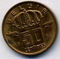 Бельгия 50 сантимов 1985 год BELGIE