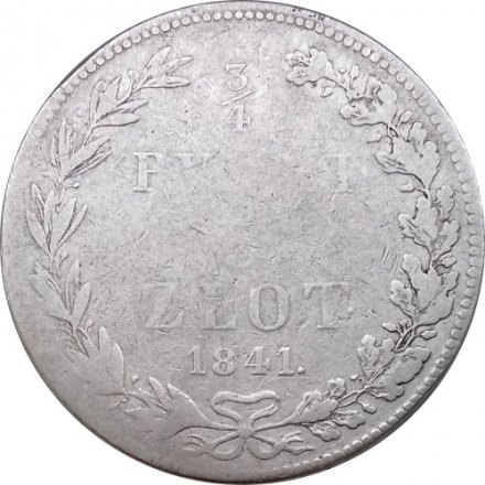 Польша 3/4 рубля - 5 злотых 1841 год (MW) - Николай I - &quot;русско-польские&quot; - VF-
