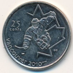 Канада 25 центов 2009 год - Хоккей на санях