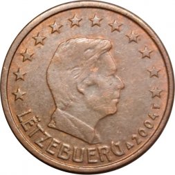Люксембург 1 евроцент 2004 год