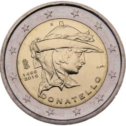 Италия 2 евро 2016 год - Донателло