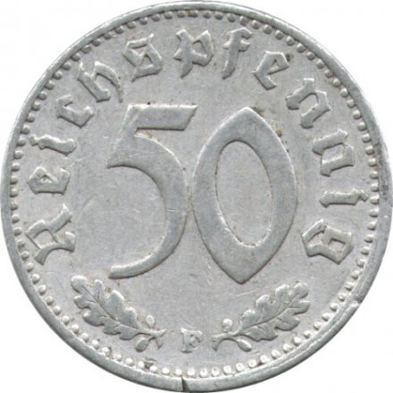 Третий Рейх 50 рейхспфеннигов 1944 год (F)