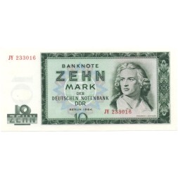ГДР 10 марок 1964 год - Иоганн Кристоф Фридрих фон Шиллер UNC