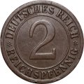 Веймарская республика 2 рейхспфеннига 1936 год (F)