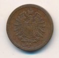 Германия 1 пфенниг 1875 год (B)