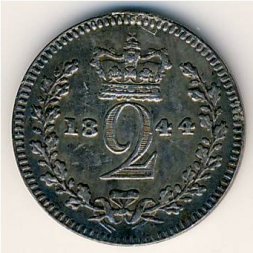 Великобритания 2 пенса 1844 год