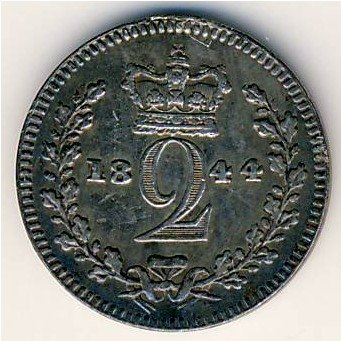 Великобритания 2 пенса 1844 год