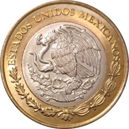 Мексика 10 песо 2015 год UNC