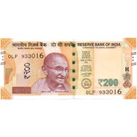 Индия 200 рупий 2018 год - Махатма Ганди. Большая ступа в Санчи UNC