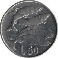 Сан-Марино 50 лир 1975 год - Любовь у животных