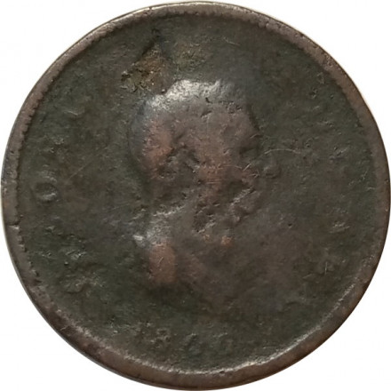 Великобритания 1/2 пенни 1806 год Георг III