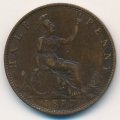 Великобритания 1/2 пенни 1877 год