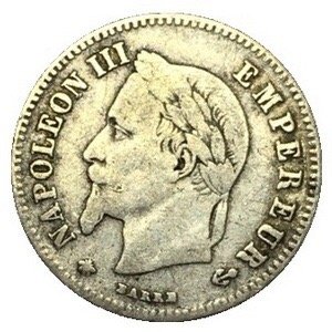 Франция 20 сантимов 1866 год - Отметка МД: &quot;A&quot; - Париж