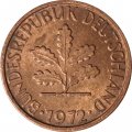 ФРГ 1 пфенниг 1972 год - F