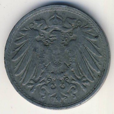 Германия 10 пфеннигов 1917 год (цинк, не магнитная)