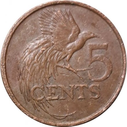 Тринидад и Тобаго 5 центов 1998 год - Райская птица