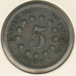 США 5 центов 1867 год