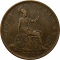 Великобритания 1 пенни 1893 год (бронза, коричневый цвет)