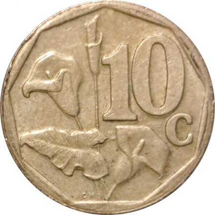 ЮАР 10 центов 2001 год