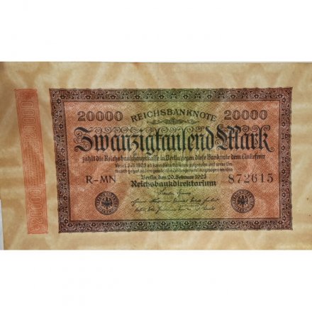 Германия (Веймарская Республика) 20000 марок 1923 год - Водяной знак - орнамент звезды - VF-XF