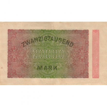 Германия (Веймарская Республика) 20000 марок 1923 год - Водяной знак - орнамент звезды - VF-XF