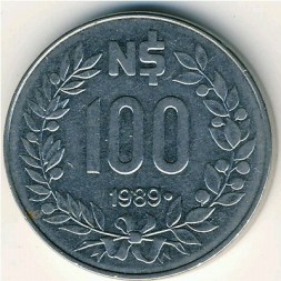 Уругвай 100 новых песо 1989 год