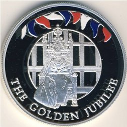 Фолклендские острова 50 пенсов 2002 год
