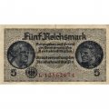 Германия 5 рейхсмарок 1940-1945 годов выпуска - Немецкие оккупационные территории - VF+