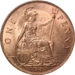 Великобритания 1 пенни 1935 год