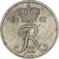 Дания 10 эре 1961 год - Король Фредерик IX