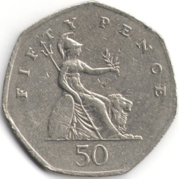 Великобритания 50 пенсов 2005 год