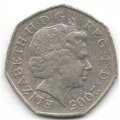 Великобритания 50 пенсов 2005 год