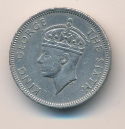 Монета Малайя 20 центов 1943 год