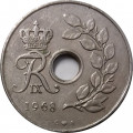 Дания 25 эре 1968 год