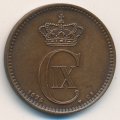 Дания 5 эре 1874 год