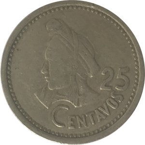 Гватемала 25 сентаво 1981 год