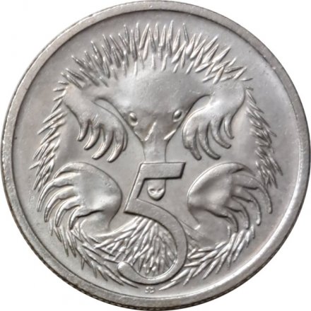 Австралия 5 центов 1998 год - Ехидна