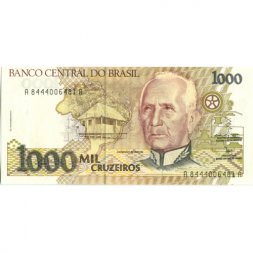 Бразилия 1000 крузейро 1991 год - Индейцы