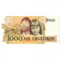 Бразилия 1000 крузейро 1991 год - Индейцы