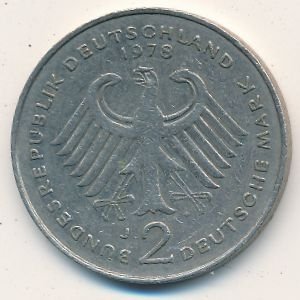 ФРГ 2 марки 1978 год
