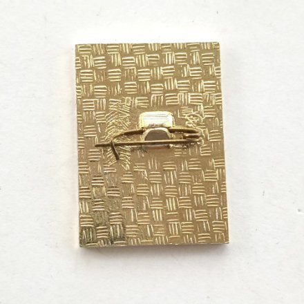 Значок Выставка Прогресс 76, знак качества, вставка красная