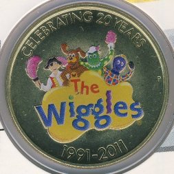 Австралия 1 доллар 2011 год - Группа Уиглс (The Wiggles) (друзья группы)