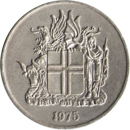 Исландия 10 крон 1975 год