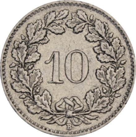 Швейцария 10 раппенов 1964 год