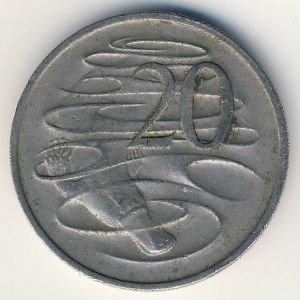 Австралия 20 центов 1969 год - Утконос