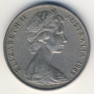 Австралия 20 центов 1969 год - Утконос